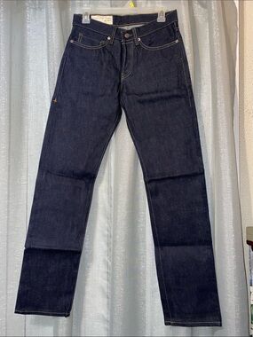 imogene + willie Dark Indigo Slim Jeans with Yellow Stitching